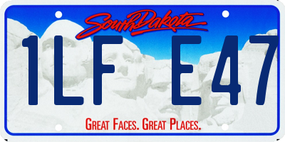 SD license plate 1LFE47
