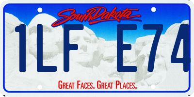 SD license plate 1LFE74