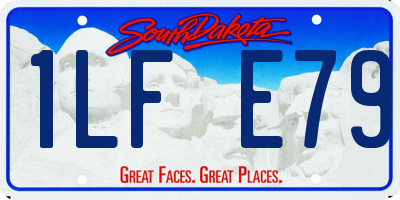 SD license plate 1LFE79