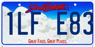 SD license plate 1LFE83