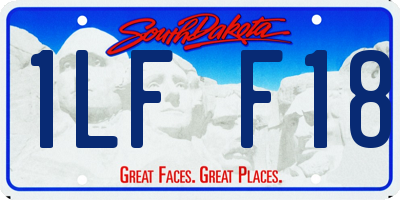 SD license plate 1LFF18