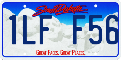 SD license plate 1LFF56
