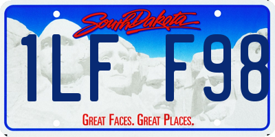 SD license plate 1LFF98
