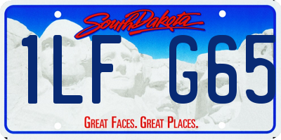 SD license plate 1LFG65