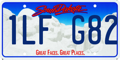 SD license plate 1LFG82
