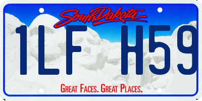 SD license plate 1LFH59