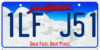 SD license plate 1LFJ51