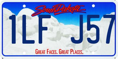 SD license plate 1LFJ57