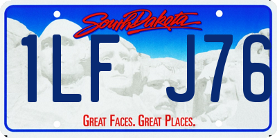 SD license plate 1LFJ76