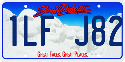 SD license plate 1LFJ82