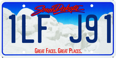 SD license plate 1LFJ91