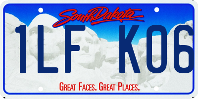 SD license plate 1LFK06