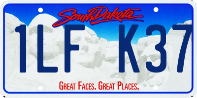 SD license plate 1LFK37