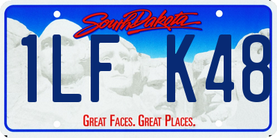 SD license plate 1LFK48