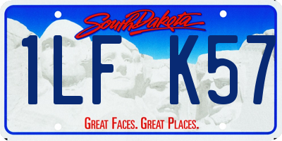 SD license plate 1LFK57