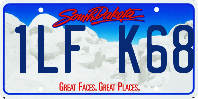 SD license plate 1LFK68