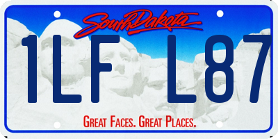 SD license plate 1LFL87