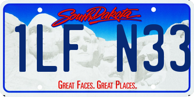 SD license plate 1LFN33