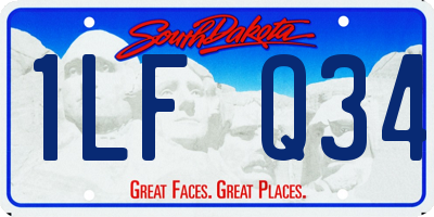 SD license plate 1LFQ34