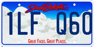 SD license plate 1LFQ60