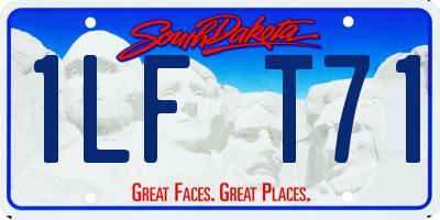 SD license plate 1LFT71