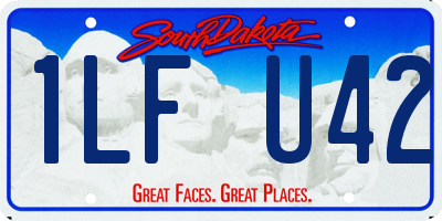 SD license plate 1LFU42