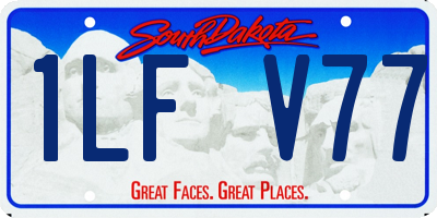 SD license plate 1LFV77