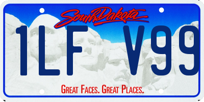 SD license plate 1LFV99