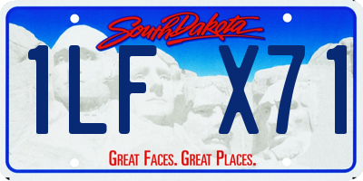 SD license plate 1LFX71