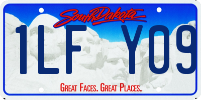 SD license plate 1LFY09