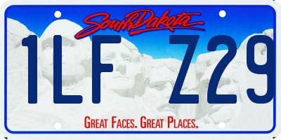 SD license plate 1LFZ29