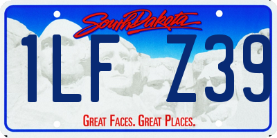 SD license plate 1LFZ39