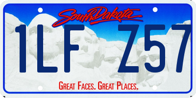 SD license plate 1LFZ57