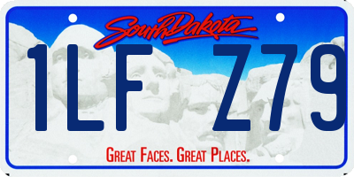 SD license plate 1LFZ79