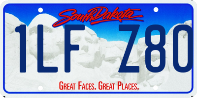 SD license plate 1LFZ80