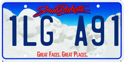 SD license plate 1LGA91