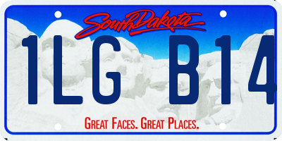 SD license plate 1LGB14