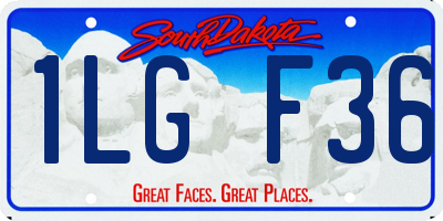 SD license plate 1LGF36
