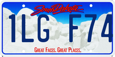 SD license plate 1LGF74