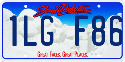 SD license plate 1LGF86