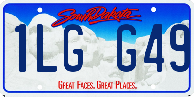 SD license plate 1LGG49