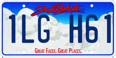 SD license plate 1LGH61