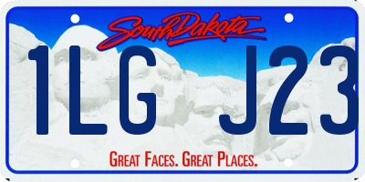 SD license plate 1LGJ23