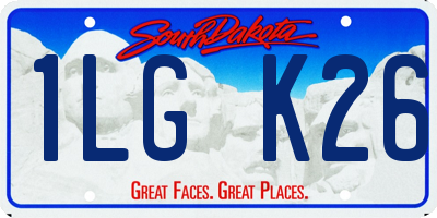 SD license plate 1LGK26