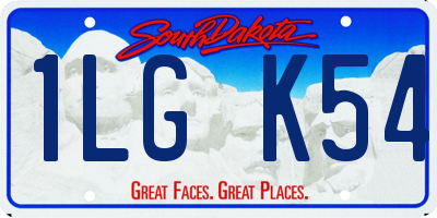 SD license plate 1LGK54
