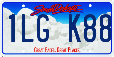 SD license plate 1LGK88