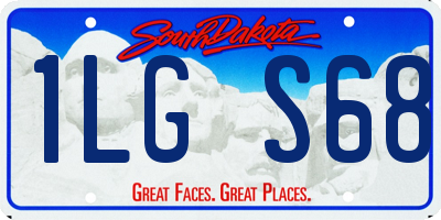 SD license plate 1LGS68