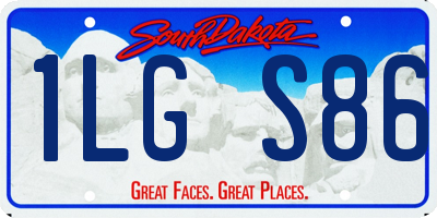 SD license plate 1LGS86