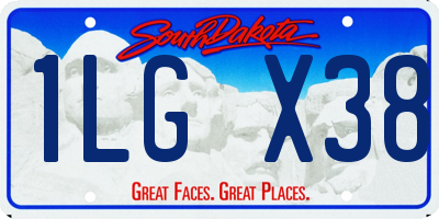 SD license plate 1LGX38