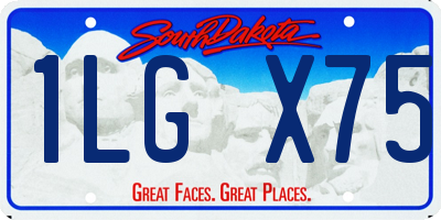 SD license plate 1LGX75